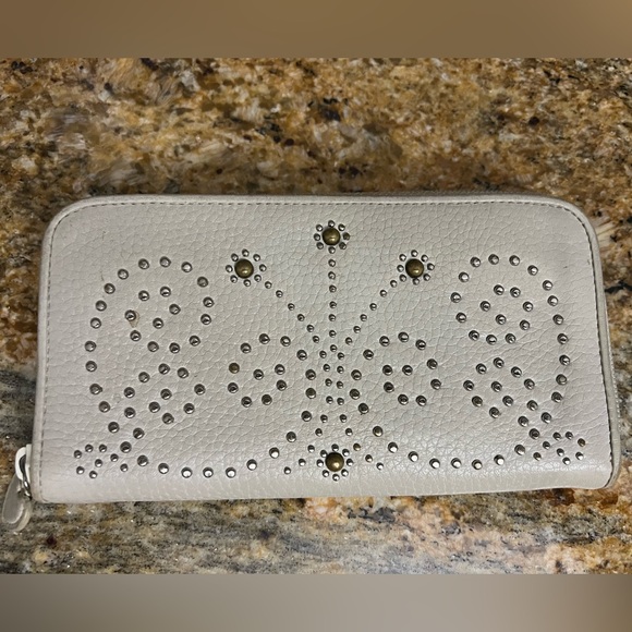 Brighton Handbags - Brighton vintage leather stud detailed long zip wallet